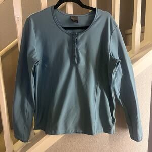 Nike XL (16-18) Long Sleeve Dri Fit Shirt Blue Turquoise